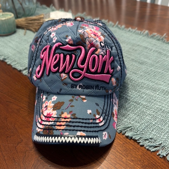 Robin Ruth Accessories - Robin Ruth Floral New York Hat - Blue and Pink